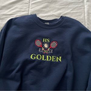 Harry Styles ‘You’re So Golden’ Tennis Club Navy Embroidery Crewneck